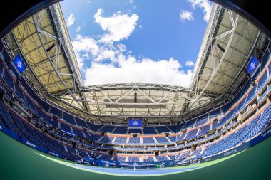 NEW YORK - 7 Eylül 2019: Arthur Ashe Stadyumu Billie Jean King Ulusal Tenis Merkezi 2019 ABD Açık New York