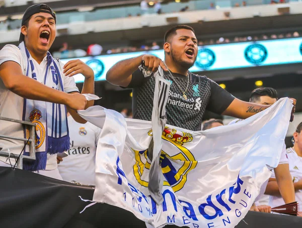 East Rutherford 2019 Július Real Madrid Focirajongók Metlife Stadionban 2019 — Stock Fotó