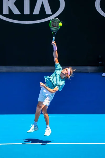 Melbourne Australia January 2019 Professional Tennis Player Stefanos Tsitsipas Greece — Stock fotografie