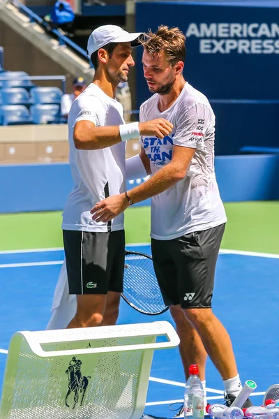 New York 2018 Grand Slam Champions Novak Djokovic Srbska Stanislas — Stock fotografie