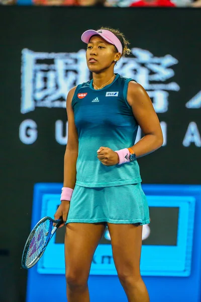 Melbourne Australya Ocak 2019 Grand Slam Şampiyonu Japon Naomi Osaka — Stok fotoğraf