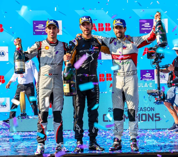 New York Lipca 2019 Zwycięzcy Mistrzostw Sebastien Buemi Sui Jean — Zdjęcie stockowe