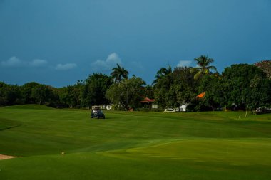 Dünyaca ünlü Casa de Campo Golf Sahası. Dominik Cumhuriyeti 'nde Pete Dye tarafından yaratıldı.