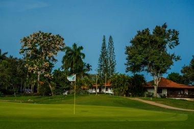 Dünyaca ünlü Casa de Campo Golf Sahası. Dominik Cumhuriyeti 'nde Pete Dye tarafından yaratıldı.