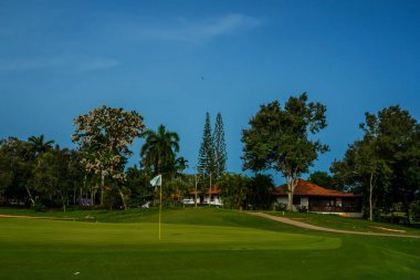 Dünyaca ünlü Casa de Campo Golf Sahası. Dominik Cumhuriyeti 'nde Pete Dye tarafından yaratıldı.