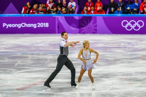 Gangneung Південна Корея Лютого 2018 Олімпійські Чемпіони Олена Савченко Бруно — стокове фото