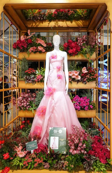 맨해튼 Macys Herald Square Macys Annual Flower Show 장식을 — 스톡 사진