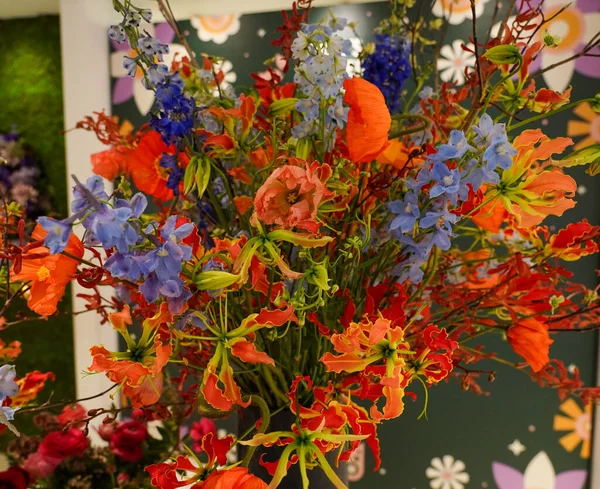 Květinová Dekorace Během Slavné Macy Annual Flower Show Macy Herald — Stock fotografie