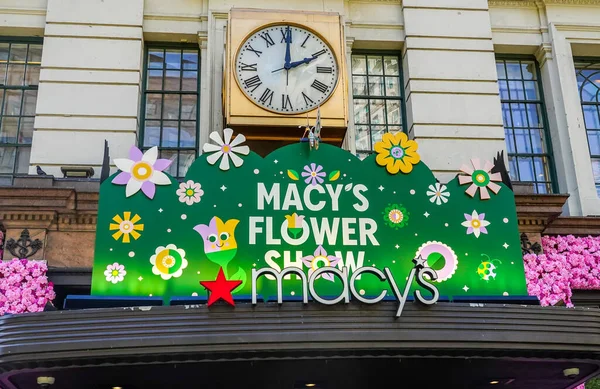 Nueva York Mayo 2021 Señal Entrada Macy Herald Square Durante — Foto de Stock