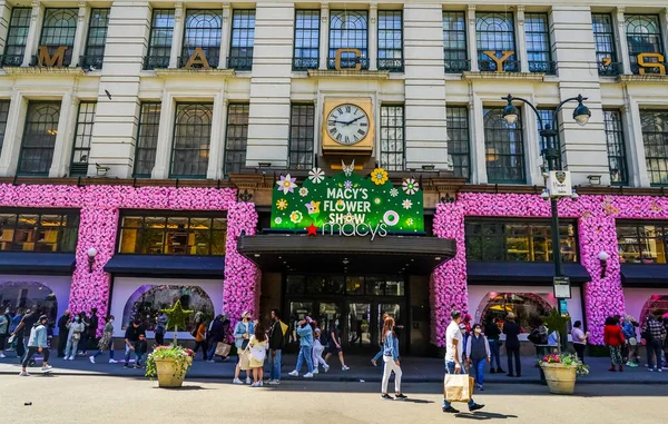 New York Mai 2021 Panneau Entrée Macy Herald Square Lors — Photo