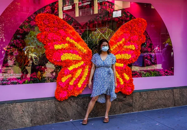 New York Mei 2021 Bloemendecoratie Tijdens Beroemde Macy Annual Flower — Stockfoto