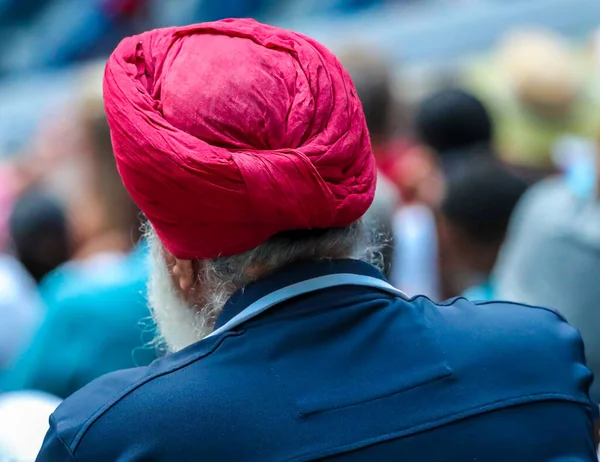 Hombre Identificado Con Turbante Nueva York Turbante Tipo Prenda Para — Foto de Stock