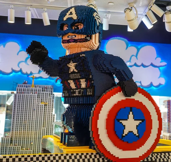 Nova Cidade Iorque Julho 2021 Lego Marvel Modelo Super Heroe — Fotografia de Stock