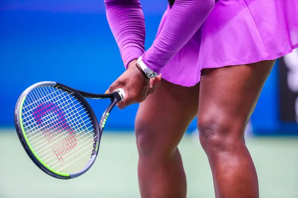 Nova Iorque Setembro 2019 Campeã Grand Slam Serena Williams Ação — Fotografia de Stock