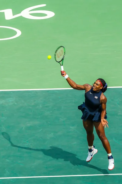 Rio Janeiro Brasil Agosto 2016 Campeã Olímpica Serena Williams Dos — Fotografia de Stock
