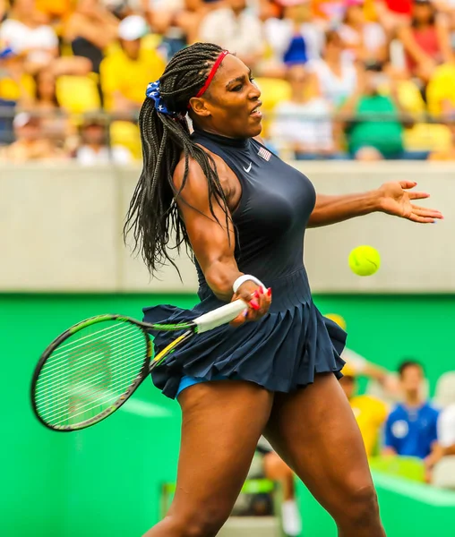 Rio Janeiro Brazylia Sierpnia 2016 Mistrz Olimpijski Serena Williams Stanach — Zdjęcie stockowe
