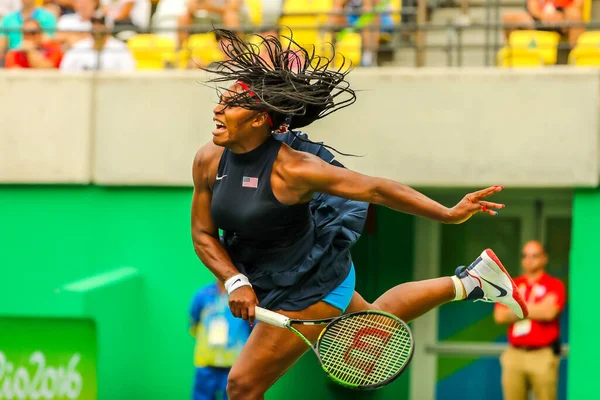 Rio Janeiro Brasil Agosto 2016 Campeona Olímpica Serena Williams Estados — Foto de Stock