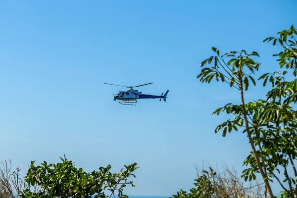 Rio Janeiro Brasil Agosto 2016 Helicóptero Servicios Radiodifusión Olímpica Cubriendo —  Fotos de Stock