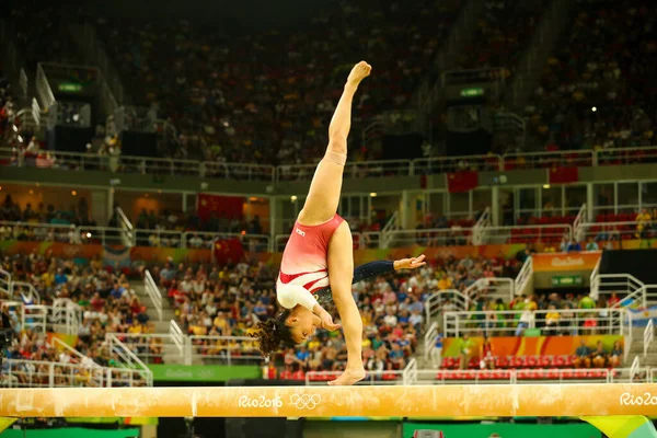 Rio Janeiro Brazil August 2016 Olimpiai Bajnok Laurie Hernandez Egyesült — Stock Fotó