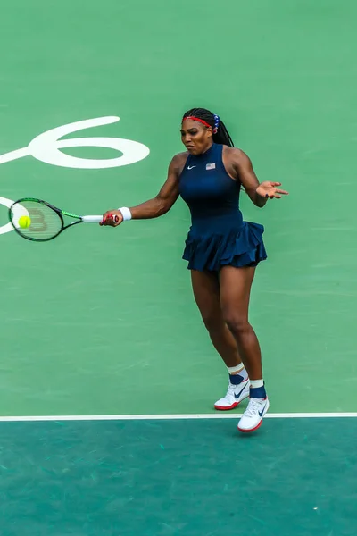 Rio Janeiro Brasilien August 2016 Olympiasiegerin Serena Williams Von Den — Stockfoto