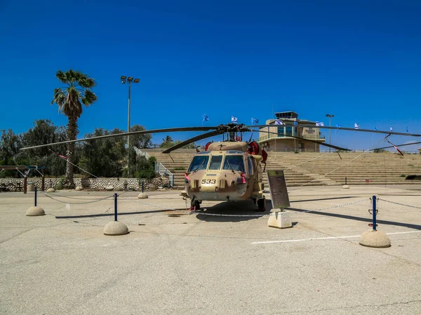 Hatzerim Israel 2017 Május Sikorsky Black Hawk Helikopter Látható Izraeli — Stock Fotó
