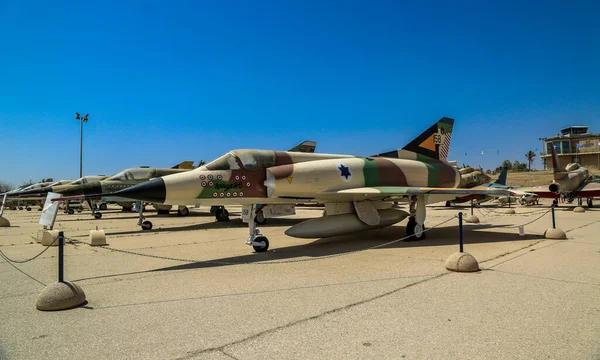 Hatzerim Israele Maggio 2017 Aereo Combattimento Dassault Mirage Iii Esposto — Foto Stock