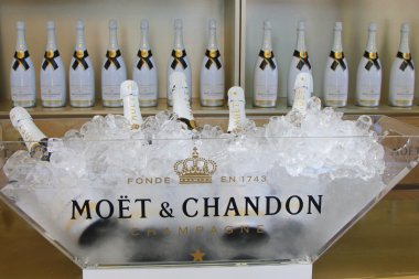 Moet chandon şampanya Ulusal Tenis merkezi sırasında bize sunulan 2014 açıp