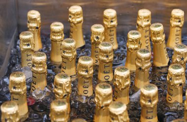 Moet chandon şampanya Ulusal Tenis merkezi sırasında bize sunulan 2014 açıp