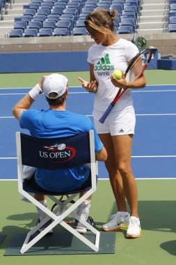 Grand slam şampiyonu andy murray uygulamaları ile bizim için onun koçu amelie mauresmo 2014 açın