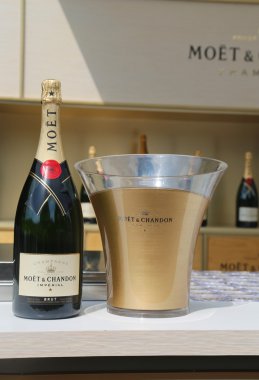 Moet chandon şampanya Ulusal Tenis merkezi sırasında bize sunulan 2014 açıp