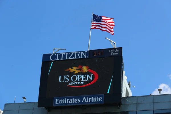 Tabellone segnapunti Arthur Ashe Stadium al Billie Jean King National Tennis Center — Foto Stock