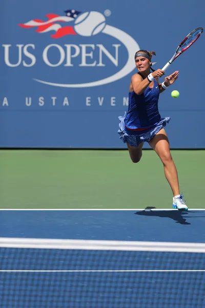US Open 2014 filles finaliste junior Anhelina Kalinina d'Ukraine lors du match final au Billie Jean King National Tennis Center — Photo