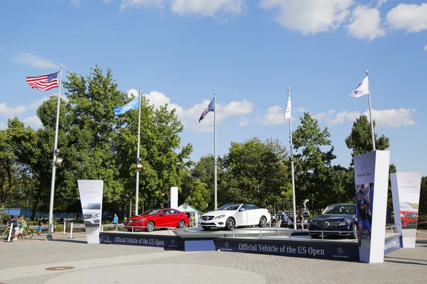 Mercedes- Benz cars at National Tennis Center during US Open 2014 — Stock Photo, Image