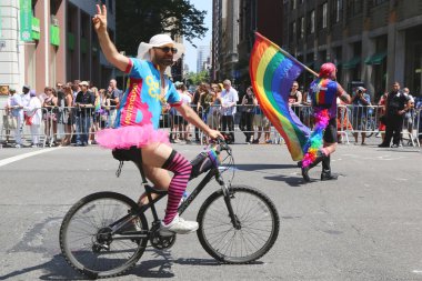new York'ta LGBT gurur geçit katılımcılar