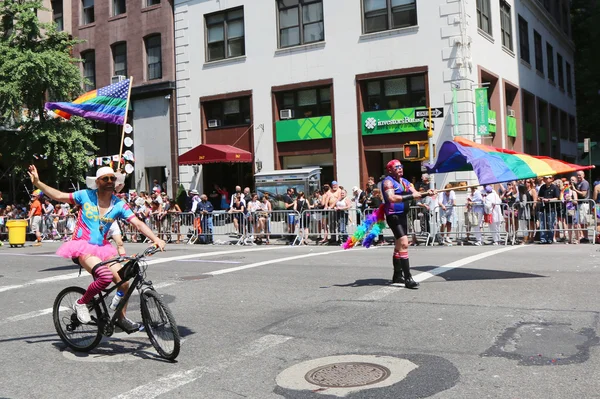 LGBT Pride Parade participants in New York City — Stock Photo, Image