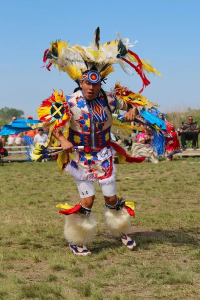 Amérindien non identifié au Pow Wow de New York à Brooklyn — Photo