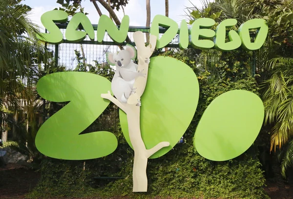 San Diego Zoo sign and logo in Balboa Park — Stock Photo, Image