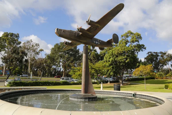 B-24 Liberator Sculpture at the Air Garden in Veterans Memorial Garden at Balboa Park in San Diego
