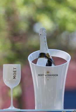 Moet chandon şampanya Ulusal Tenis merkezi sırasında bize sunulan 2014 açıp