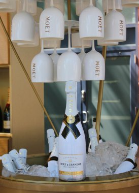 Moet chandon şampanya Ulusal Tenis merkezi sırasında bize sunulan 2014 açıp