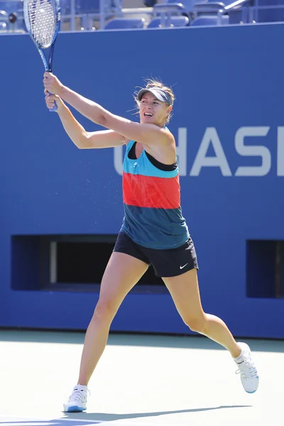 Four times Grand Slam champion Maria Sharapova practices for US Open 2014