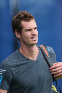 ABD Açık 2014 antrenmanından sonra Grand Slam Şampiyonu Andy Murray