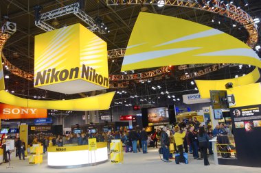 Nikon booth at 2014 Photo Plus International Expo at Javits Convention Center in New York clipart