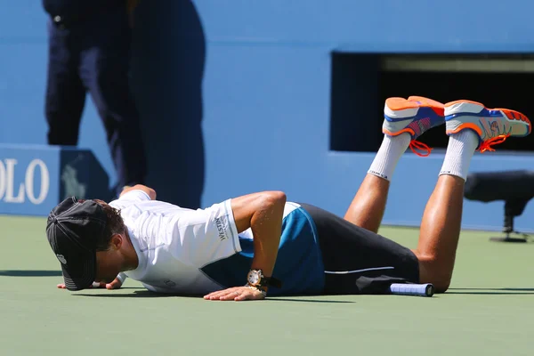 Grand Slam şampiyonu Mike Bryan sırasında bize açık 2014 yarı final çiftler maç Billie Jean King Ulusal Tenis Merkezi — Stok fotoğraf