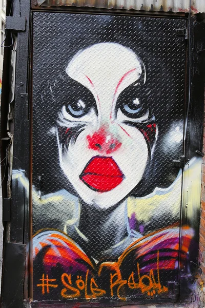 Malarstwo ścienne w Downtown Brooklyn — Zdjęcie stockowe