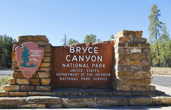 Bryce Canyon National Park znak — Zdjęcie stockowe