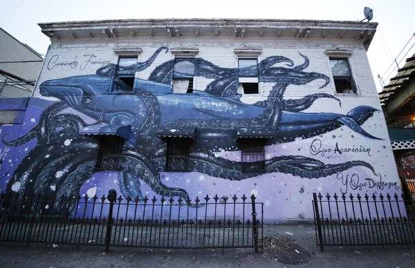 Arte murale a East Williamsburg a Brooklyn — Foto Stock