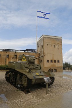 Amerikan M3a1 Stuart hafif tank Yad La-Shiryon zırhlı kolordu Müzesi Latrun ekranda