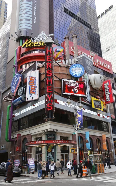 The Hershey's Chocolate World Times Square store in Midtown Manhattan — Stock Photo, Image