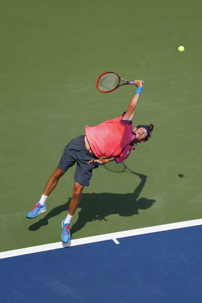 Jugador junior masculino americano Jared Donaldson durante el partido de segunda ronda en el US Open 2014 — Foto de Stock